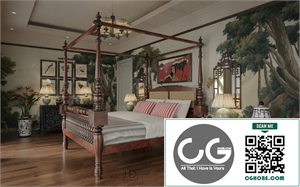Download Free 3D Bedroom Interior Model by Dang Hieu