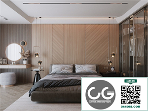 Download Free 3D Master Bedroom Interior Model by Kts Quoc Thien