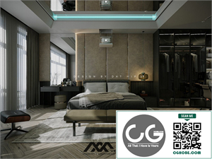 Download Free 3D Master Bedroom Interior Model by Dat Hip