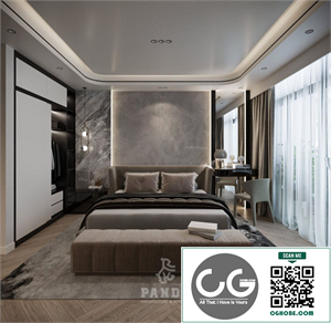 Download Free 3D Bedroom Interior Model by Phuong Viet