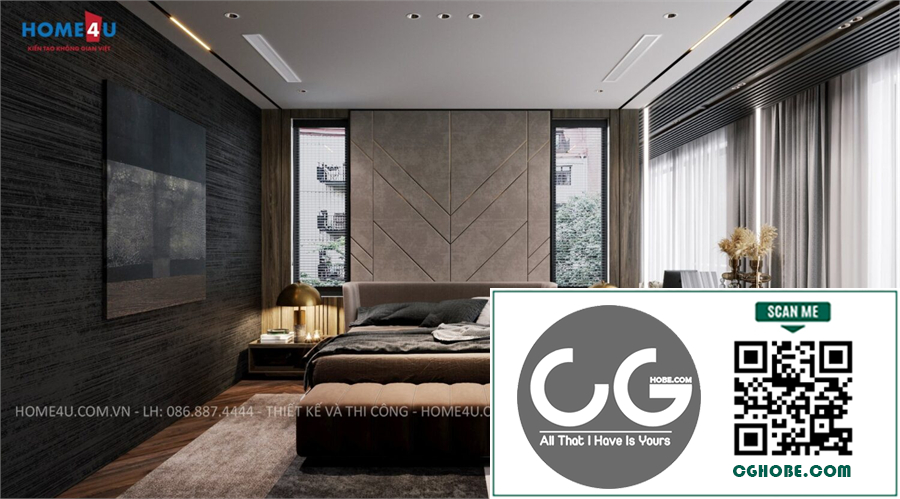 Download Free 3D Master Bedroom Interior Model by Kts Hai Van
