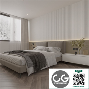 Download Free 3D Bedroom Interior Model by Hoang Duc