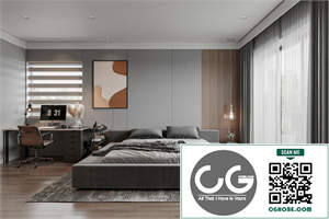 Download Free 3D Bedroom Interior Model by Hoang Dung