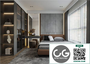 Download Free 3D Master Bedroom Interior Model by Nguyen Viet Anh