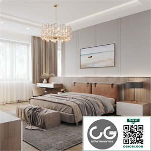 Download Free 3D Bedroom Interior Model by Paul Scholes