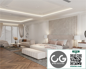 Download Free 3D Bedroom Interior Model by Hoa Pham