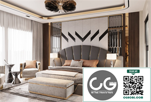  Download Free 3D Master Bedroom Interior Model by Quynh Thuong