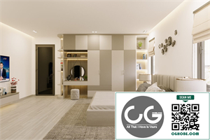 Download Free 3D Bedroom Interior Model By Pham Thanh Nhan