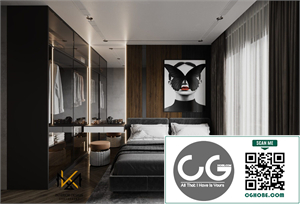  Download Free 3D Master Bedroom Interior Model by Khoa Minh Pham