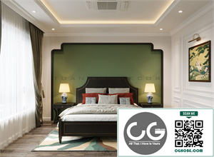  Download Free 3D Indochine Bedroom Interior Model by Tuan Anh Decor