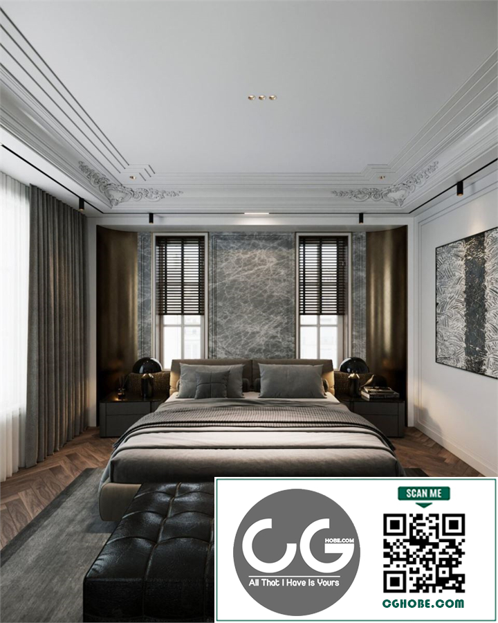 Download Free 3D Bedroom Interior Model By Pham Viet Dung