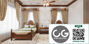  Download Free 3D Neoclassical Bedroom Interior Model By Nguyen Hong Giang