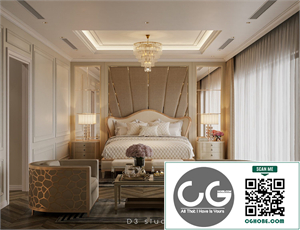 Download Free 3D Master Bedroom Interior Model by Ta Duyen