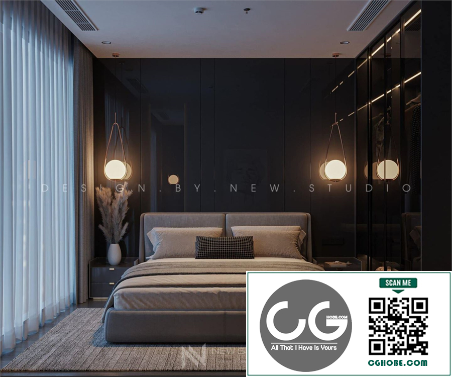 Download Free 3D Bedroom Interior Model By Hai