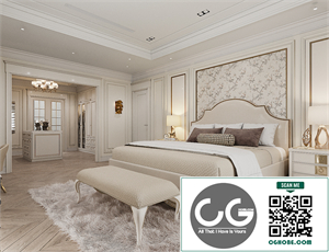 Download Free 3D Master Bedroom Interior Model by Cao Van Luan