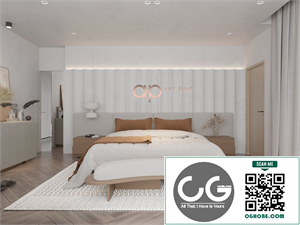 Download Free 3D Master Bedroom Interior Model by Bui Khong Bay