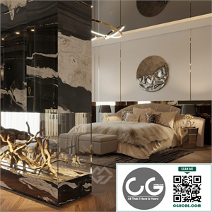 Download Free 3D Master Bedroom Interior Model by Nguyen Hoang