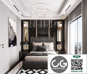 Download Free 3D Bedroom Interior Model By Dam Anh