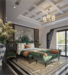 Download Free 3D Indochine Bedroom Interior Model by Nguyen Thanh Binh