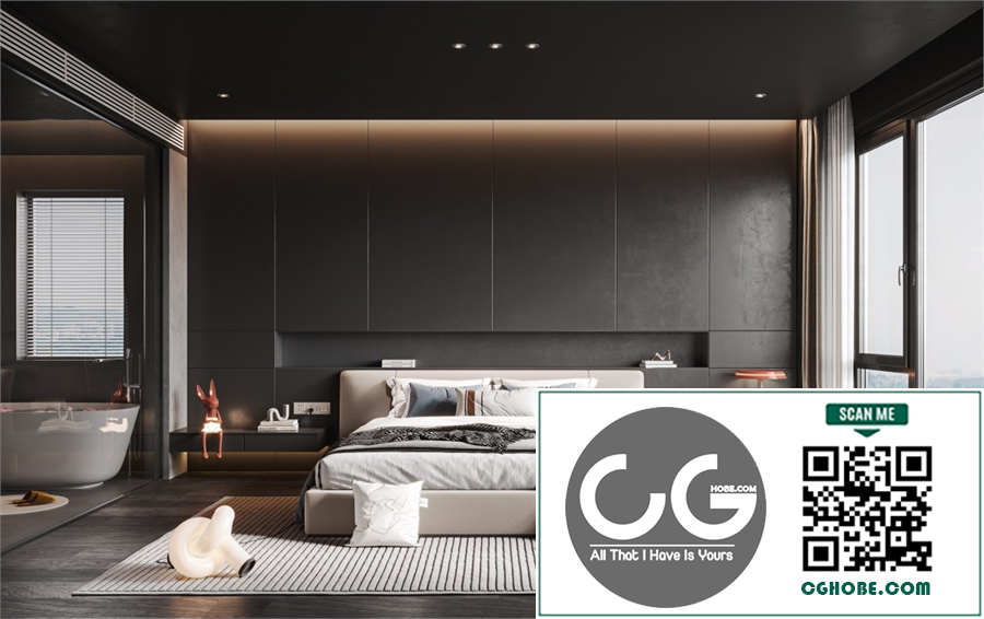 3D Bedroom Interior Model Download