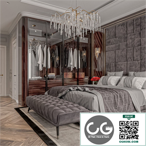 Download Free 3D Neoclassical Bedroom Interior Model By Luu Dao Tu