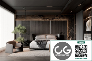 Download Free 3D Bedroom Interior Model By Kha Vi