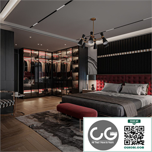 Download Free 3D Bedroom Interior Model By Truong Hoa
