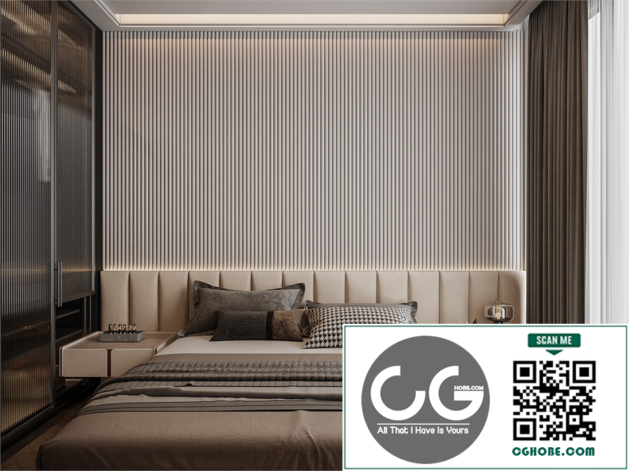 Download Free 3D Bedroom Interior Model By Ngoc Tu