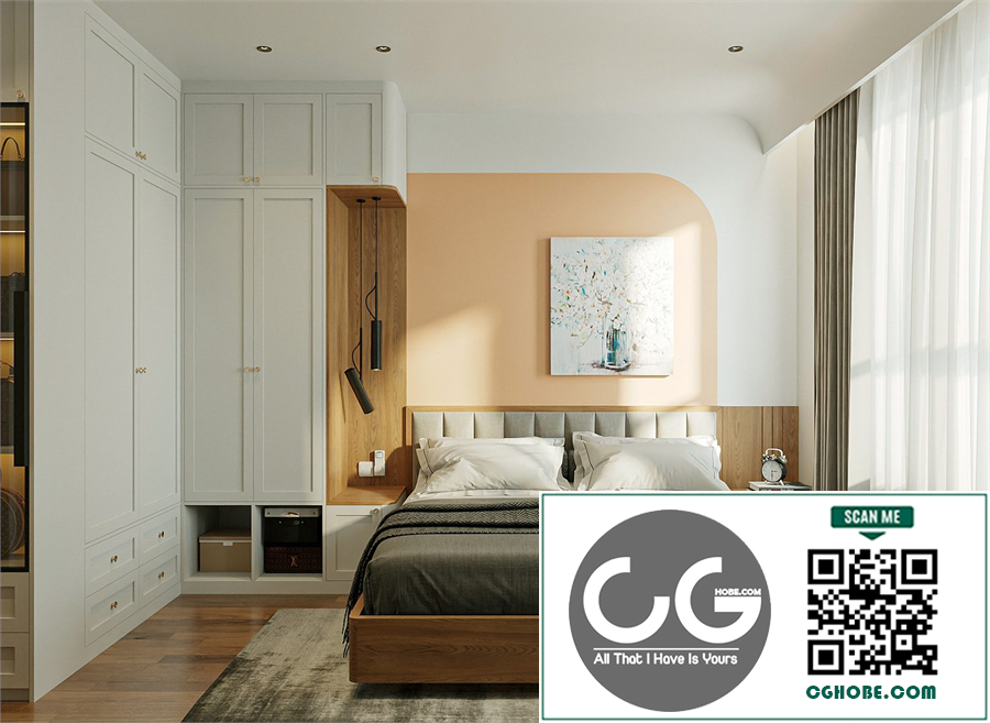 Download Free 3D Bedroom Interior Model By Dang Nam Quang