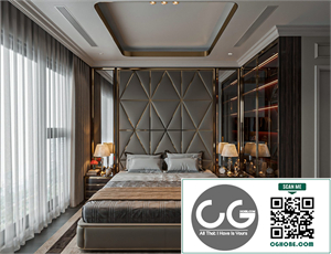 Download Free 3D Master Bedroom Interior Model by Hung Le