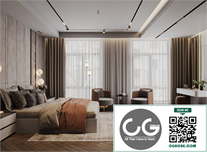  Download Free 3D Bedroom Interior Model by Nguyen Huu Cong