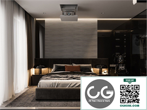 Download Free 3D Master Bedroom Interior Model by Quoc Tung