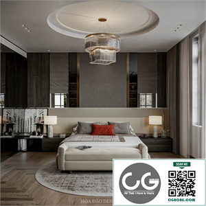 Download Free 3D Master Bedroom Interior Model by Hoa Dao
