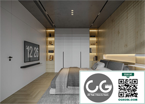 Download Free 3D Bedroom Interior Model by Ta Duyen