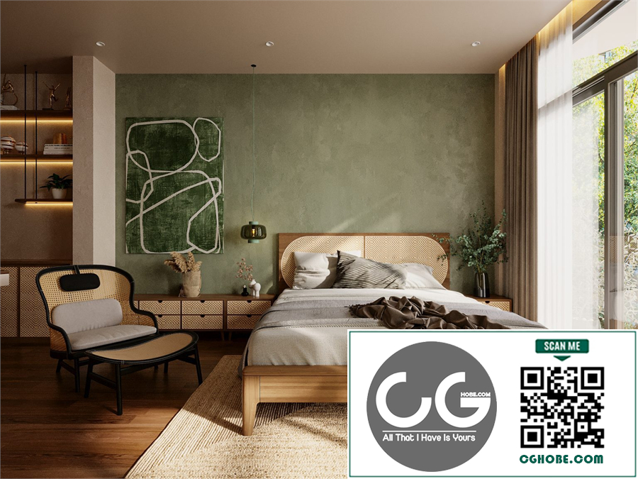 Download Free 3D Master Bedroom Interior Model by Viet Rum