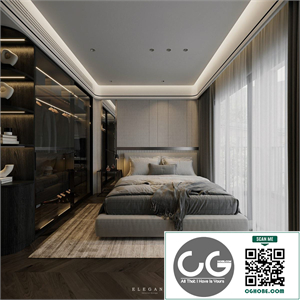 Download Free 3D Bedroom Interior Model by Nguyen The Dinh