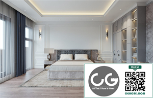 Download Free 3D Bedroom Interior Model By Hoang Duc