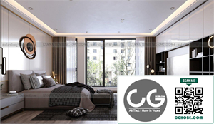 Download Free 3D Bedroom Interior Model By Mai Tien Hung