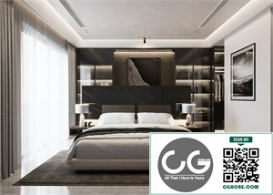  3Ds Max Bedroom Interior Model Download by Quoc Tung