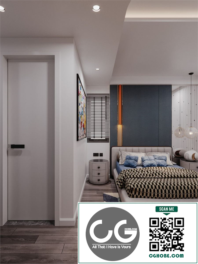 3Ds Max Boy Bedroom Interior Model Download by Nguyen Tien Dai