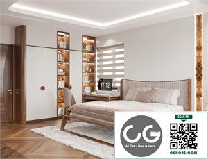 3Ds Max Bedroom Interior Model Download by Nguyen Q.Chinh