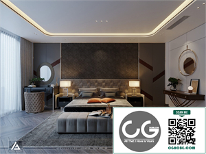 3Ds Max Master Bedroom Interior Model Download by Duc Thang