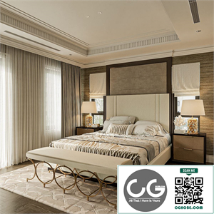  3Ds Max Bedroom Interior Model Download by Mai Long