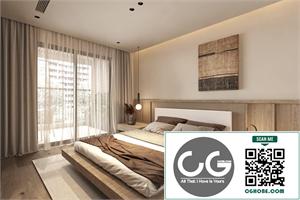 3Ds Max Bedroom Interior Model Download by Quang Dung