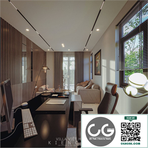 3Ds Max Bedroom – Workroom Interior Model Download by Kts Nhat Minh