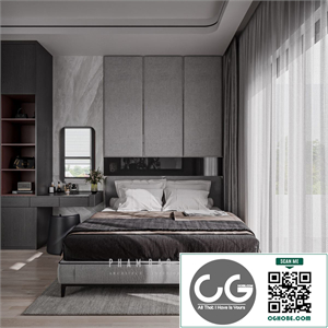 3Ds Max Bedroom Interior Model Download by Pham Bao Toan