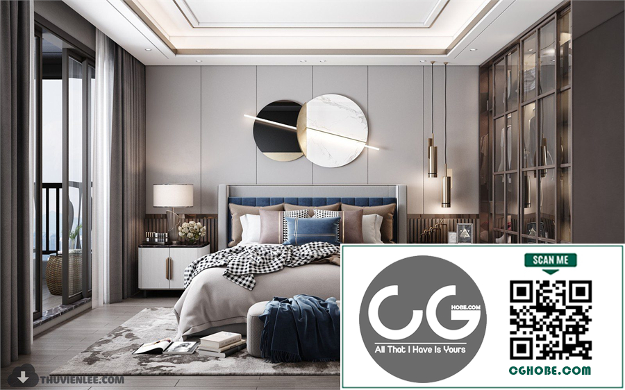 3Ds Max Bedroom Interior Model Download