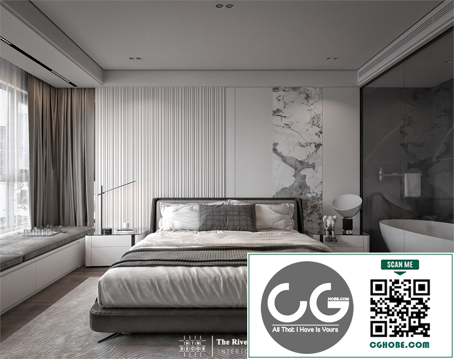 3Ds Max Master Bedroom Interior Model Download by Hieu Phan
