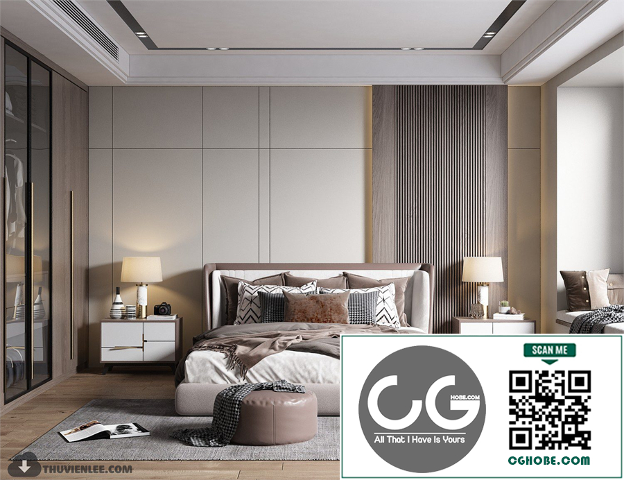 3Ds Max Bedroom Interior Model Download