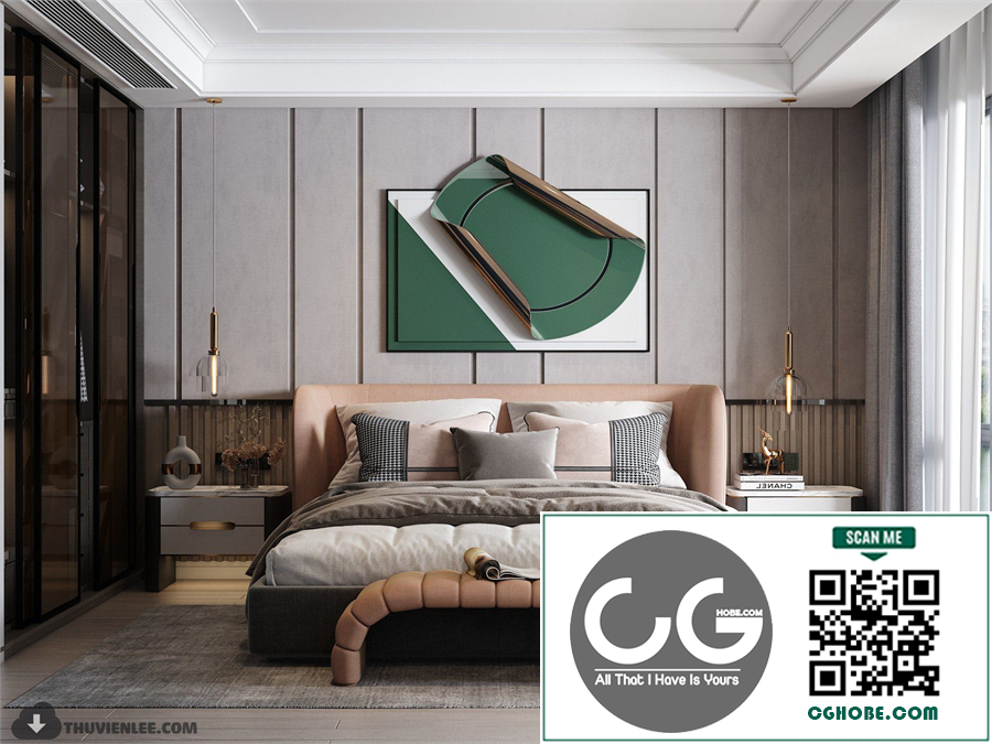  3Ds Max Bedroom Interior Model Download
